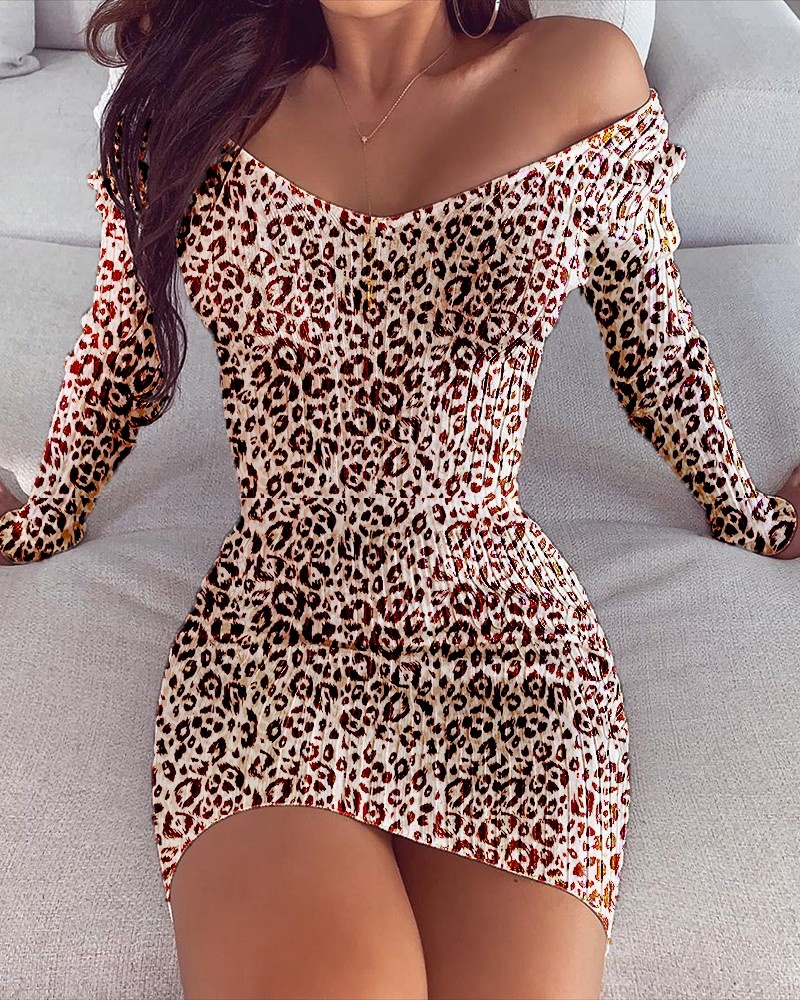 short leopard dress