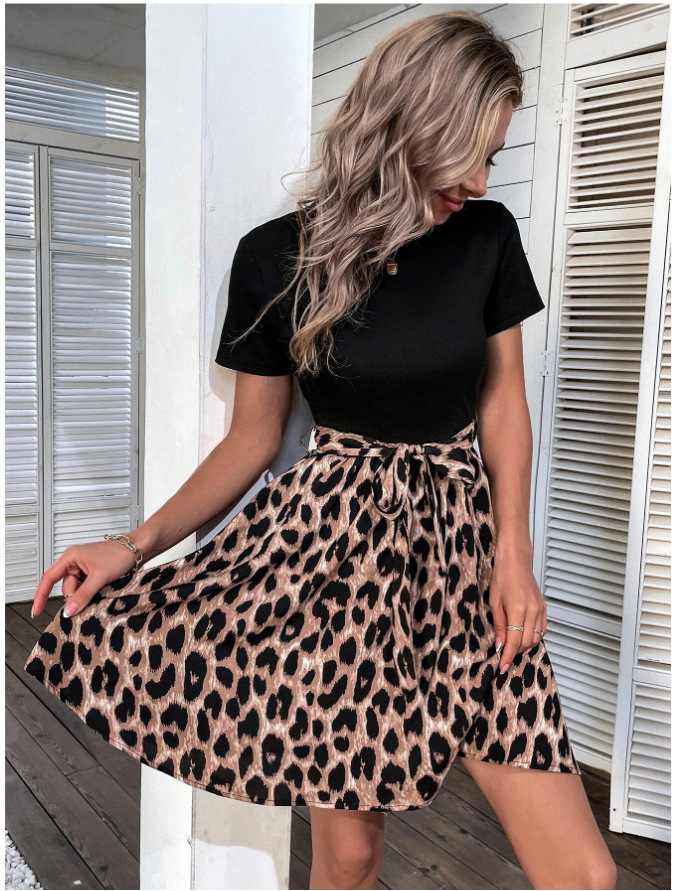 leopard midi skirt